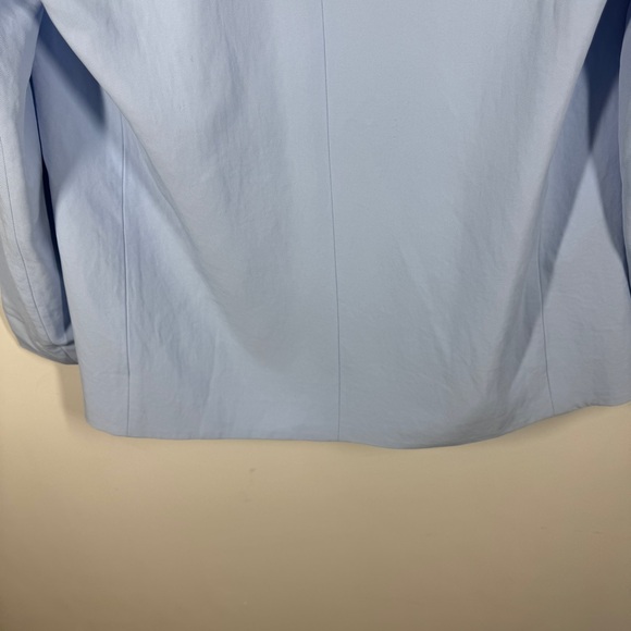 Everlane Light Blue Double Breasted Career Relaxed Fit Blazer Size 6 - Picture 11 of 16